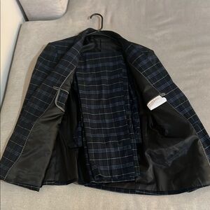 Black Plaid Blazer